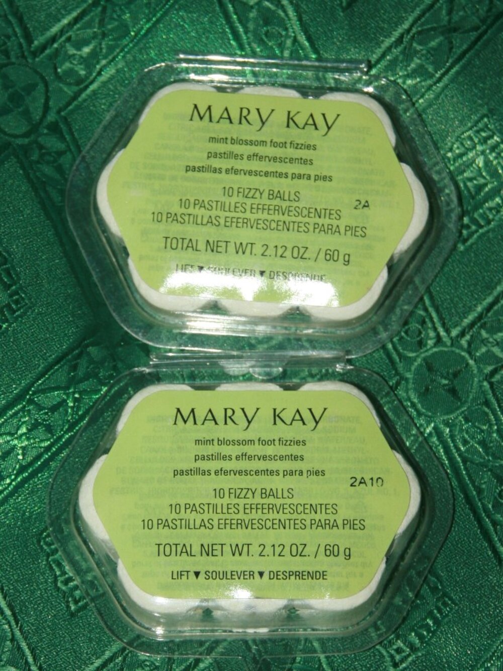 Mary Kay Mint Blossom Foot Fizzies - 2 Packs - New